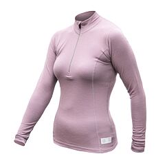 SENSOR MERINO DF dámské triko dl.rukáv zip mystic violet