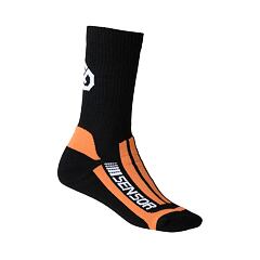 SENSOR PONOŽKY TREKING MERINO černá/oranžová