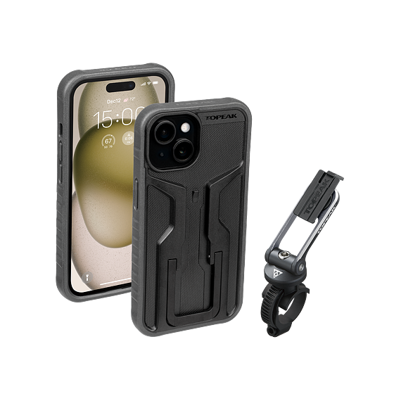 TOPEAK obal RIDECASE pro iPhone 15 černá/šedá